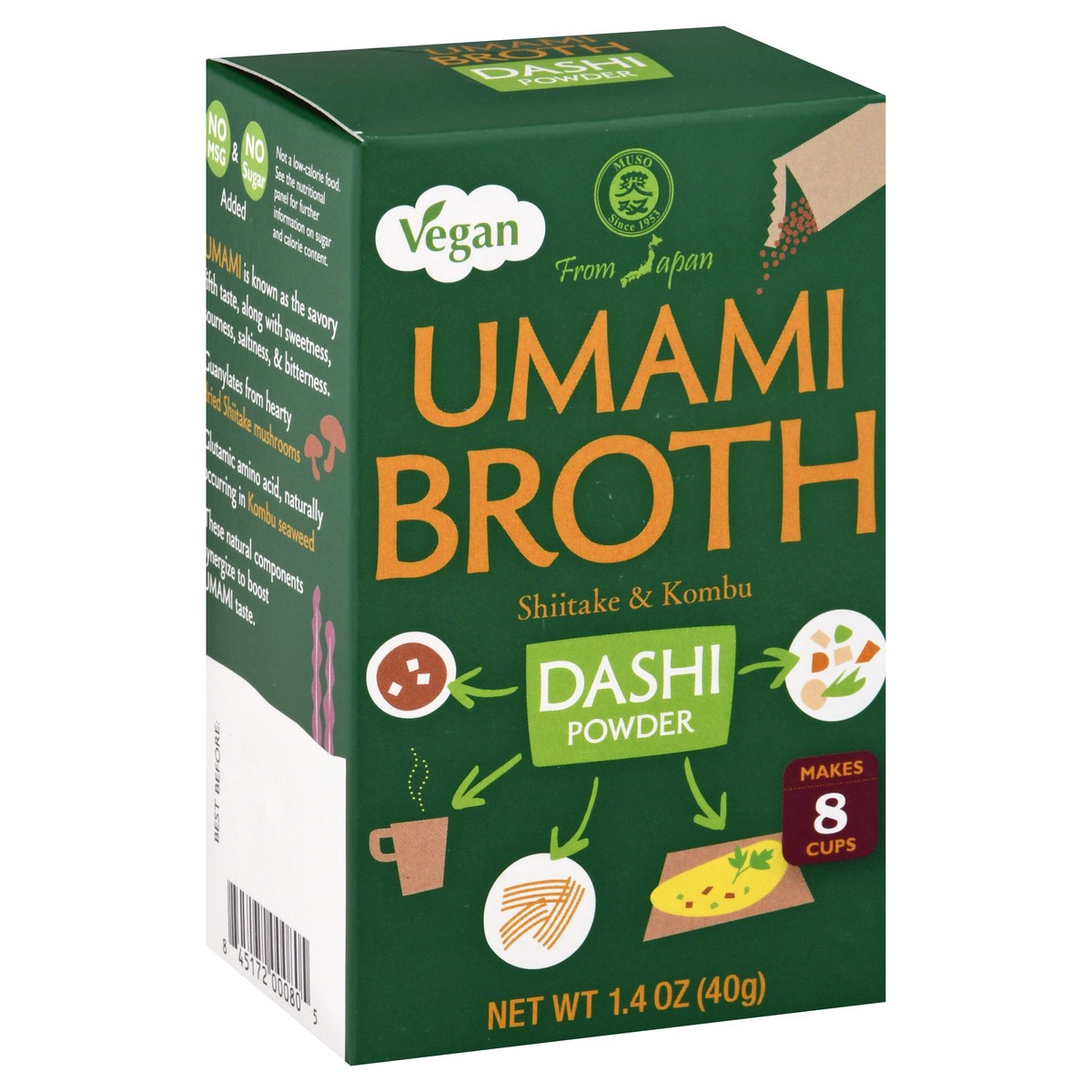 slide 8 of 10, Muso From Japan Dashi Powder Umami Broth 1.4 oz, 1.4 oz