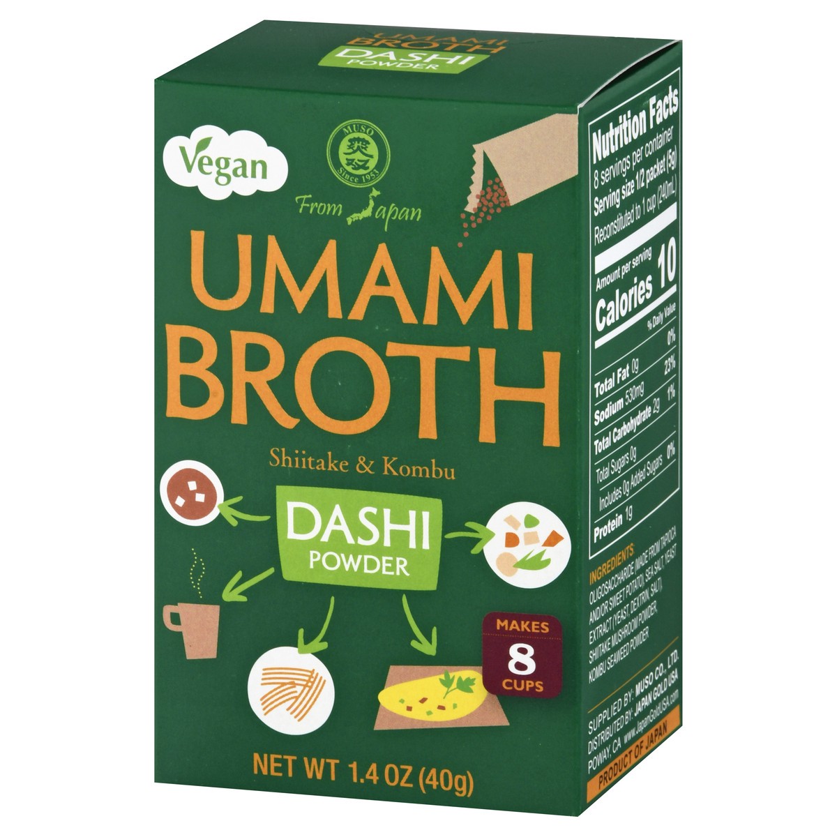 slide 4 of 10, Muso From Japan Dashi Powder Umami Broth 1.4 oz, 1.4 oz