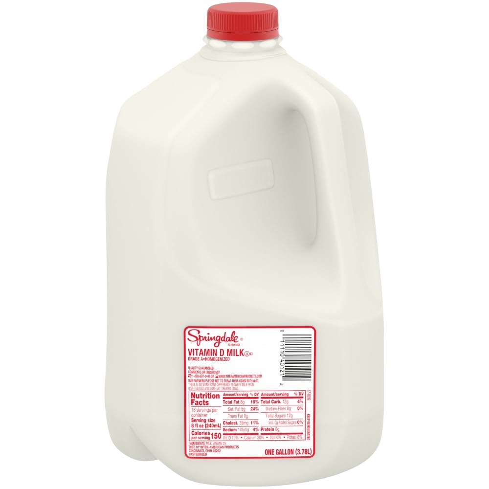 slide 1 of 1, Springdale Vitamin D Whole Milk, 1 gal