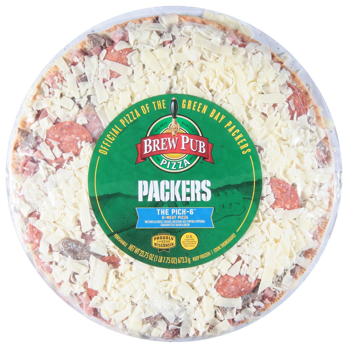 slide 4 of 13, Brew Pub Pizza Packers The Pick-6 Pizza 23.75 oz, 23.75 oz