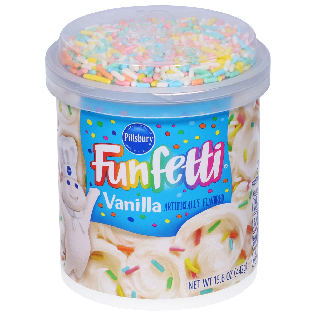 slide 3 of 13, Pillsbury Funfetti Vanilla Frosting 15.6 oz, 15.6 oz