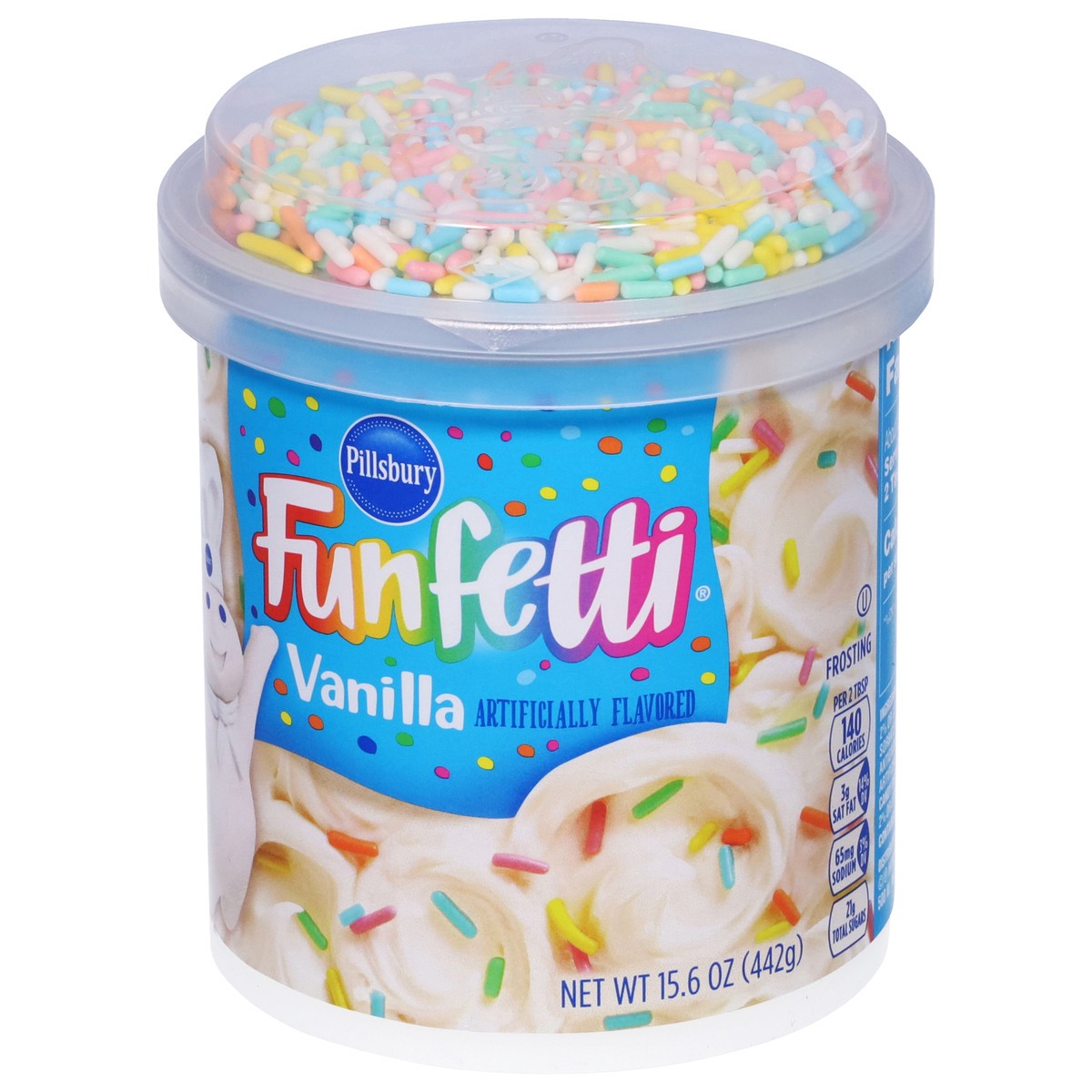 slide 8 of 13, Pillsbury Funfetti Vanilla Frosting 15.6 oz, 15.6 oz
