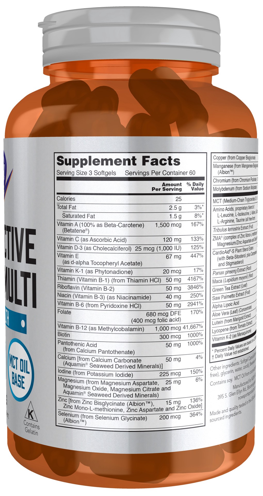 slide 4 of 5, NOW Men's Active Sports Multi - 180 Softgels, 180 ct