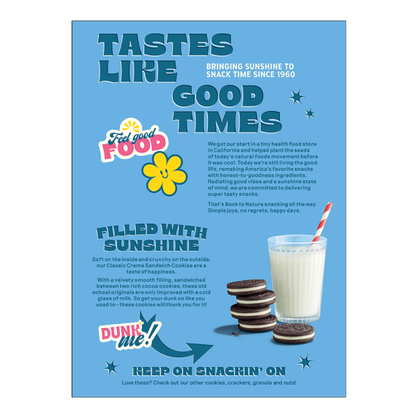 slide 5 of 5, Back to Nature Classic Creme Sandwich Cookies, 12 oz