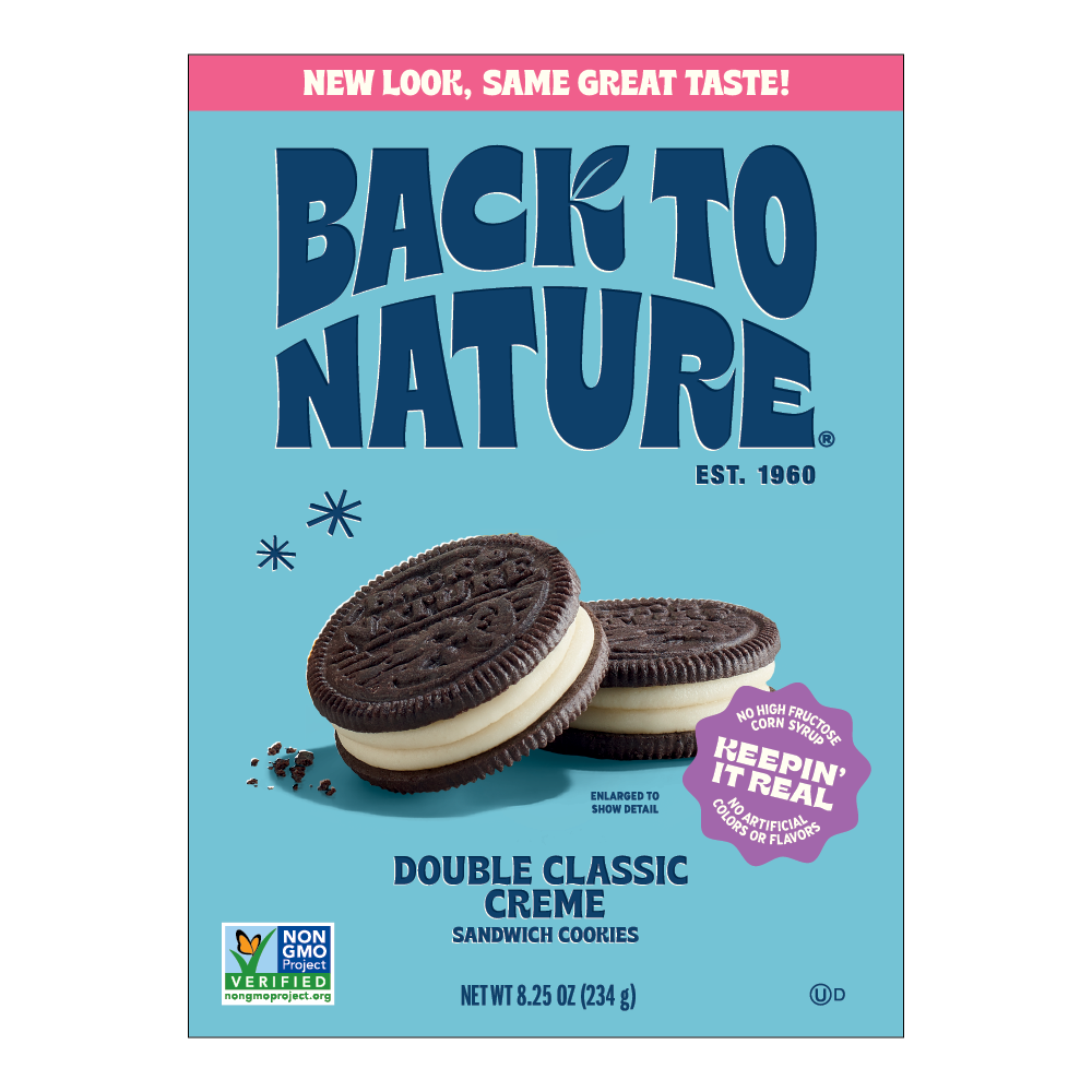 slide 1 of 5, Back to Nature Classic Creme Sandwich Cookies, 12 oz