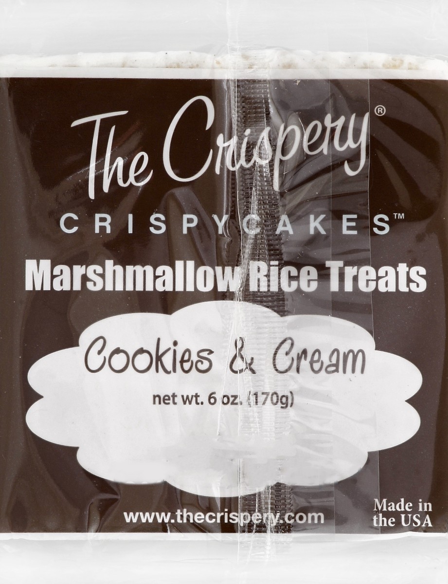 slide 4 of 5, The Crispery Crispycakes Marshmallow Rice Treats, Cookies & Cream, 6 oz