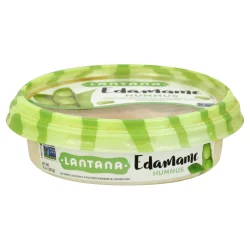 Lantana Edamame Hummus topped with Roasted Red Peppers and Sesame Seeds