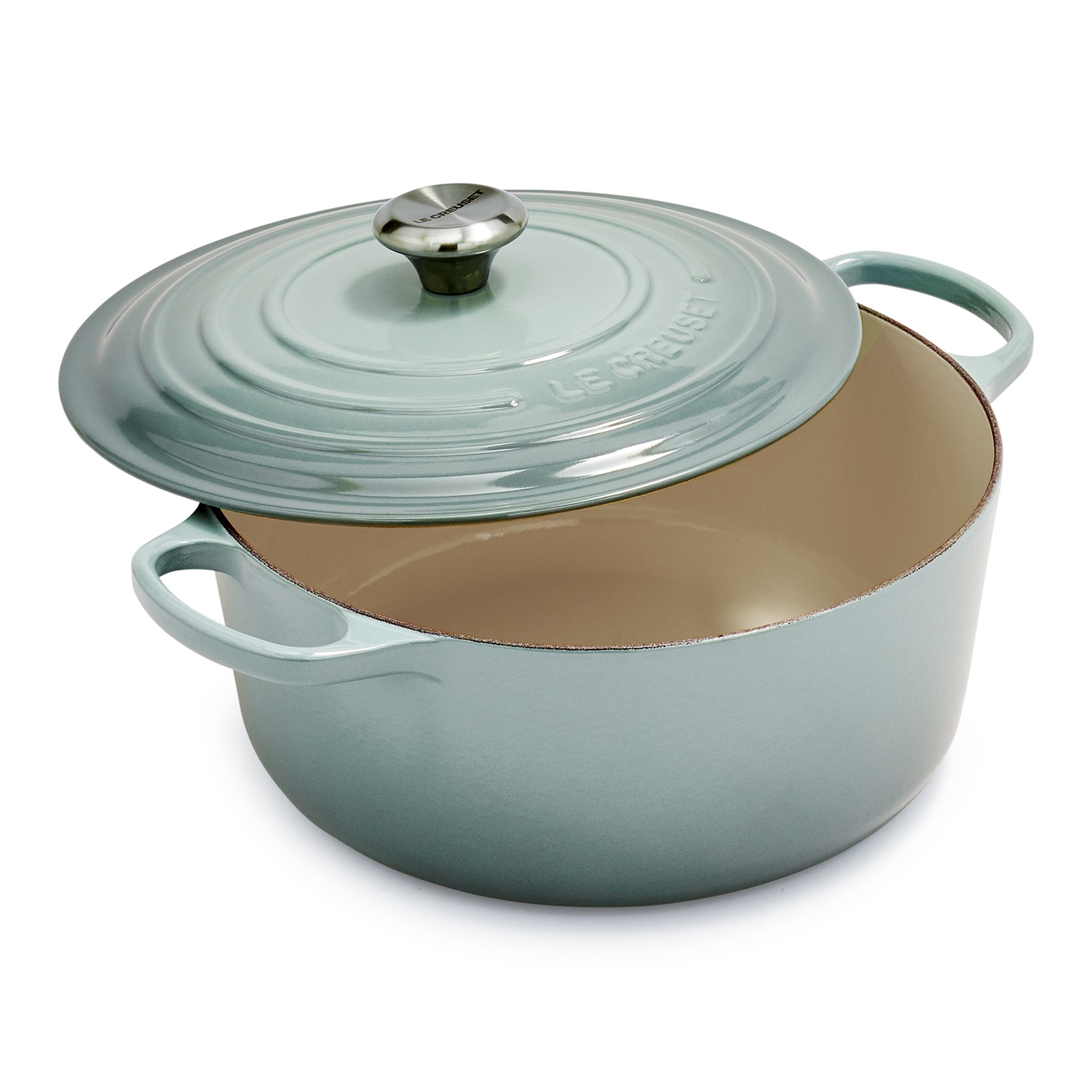 slide 1 of 1, Le Creuset Signature Round Dutch Oven, Artichoke, 7.25 qt