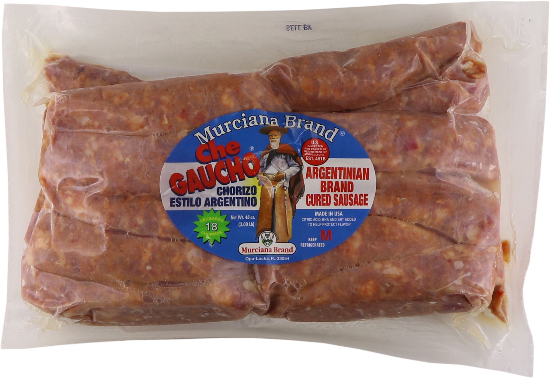 slide 1 of 1, Murciana Brand Murciana Sausage Link Argentinan, 18 ct
