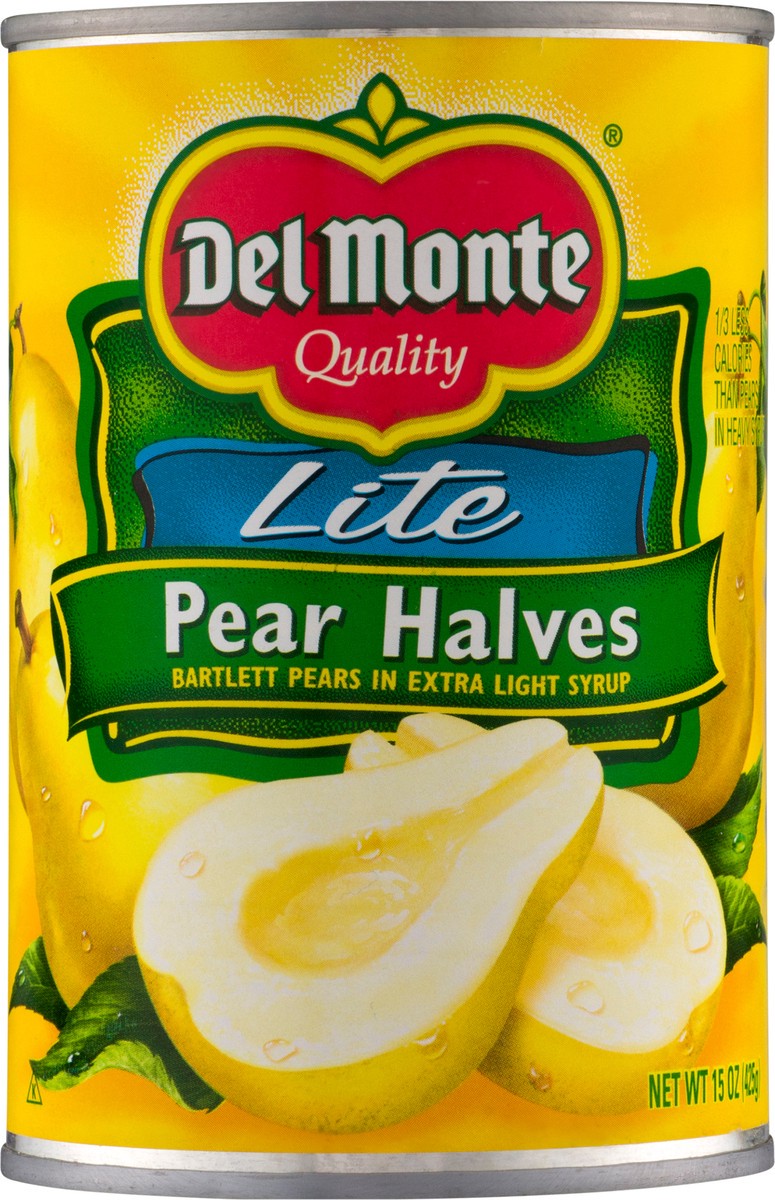 slide 1 of 9, Del Monte Lite Pear Halves, 15 oz