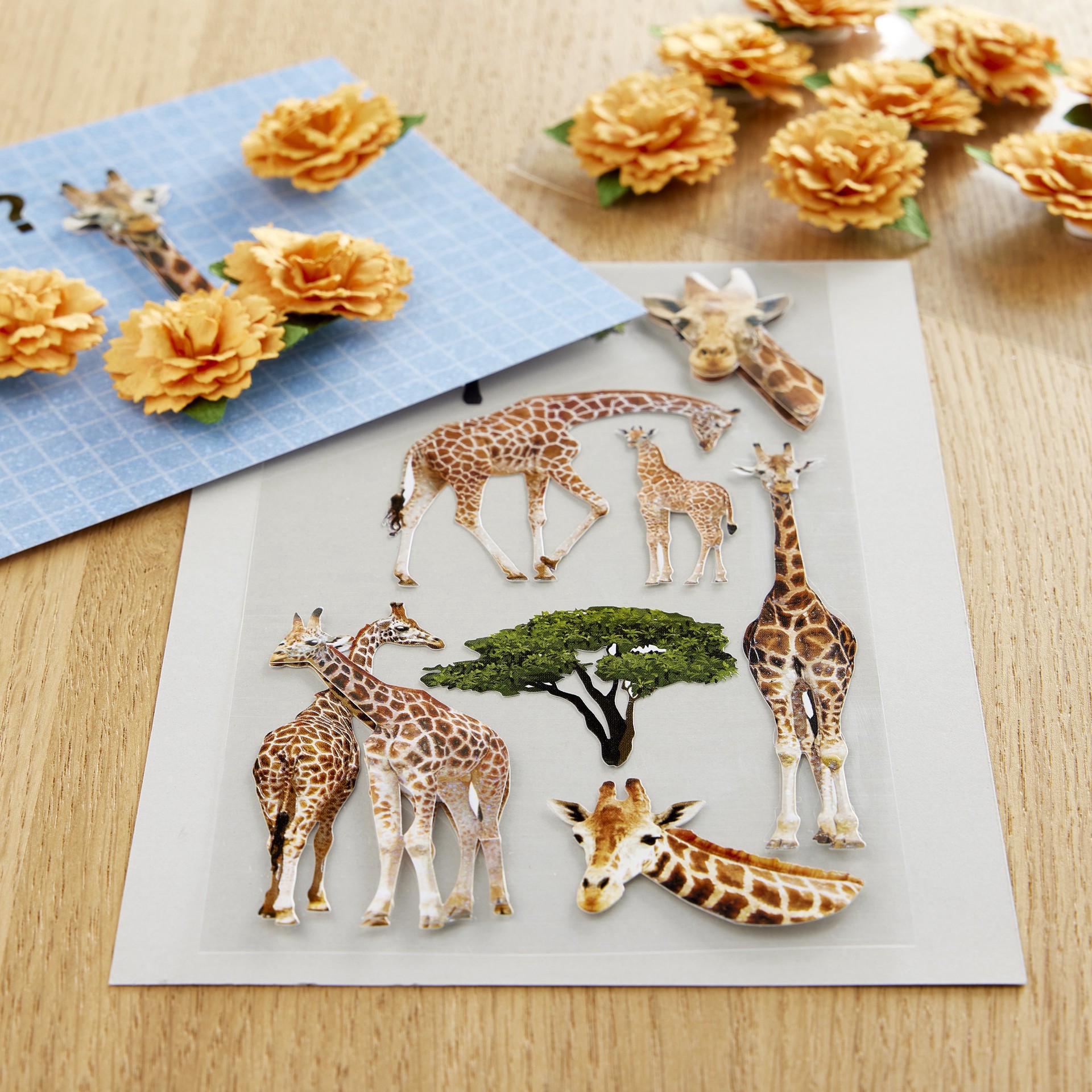 slide 2 of 4, Giraffe Stickers By Recollections, 3.875 in x 6.875 in