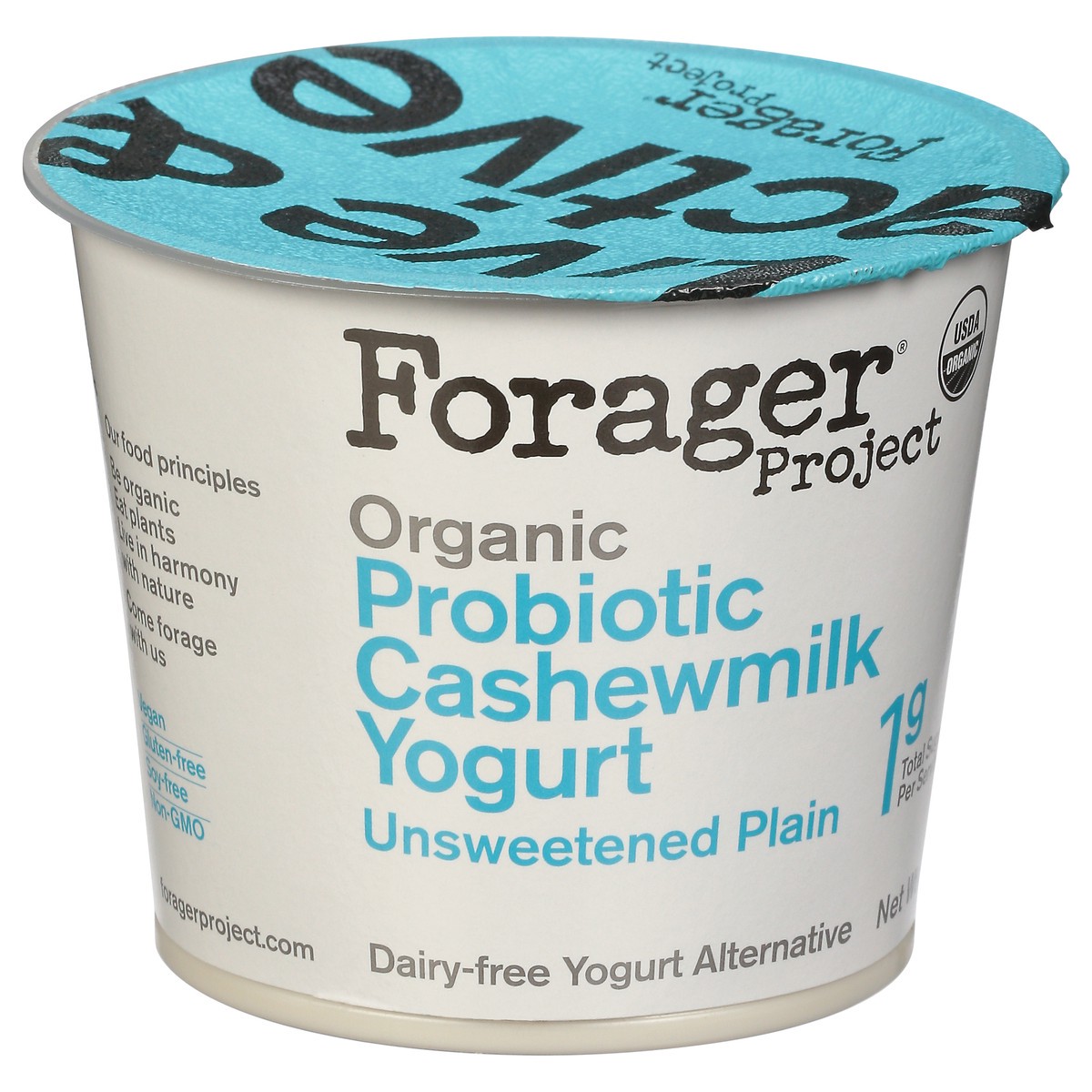 slide 6 of 9, Forager Project Probiotic Organic Unsweetened Plain Cashewmilk Yogurt 5.3 oz, 5.3 oz