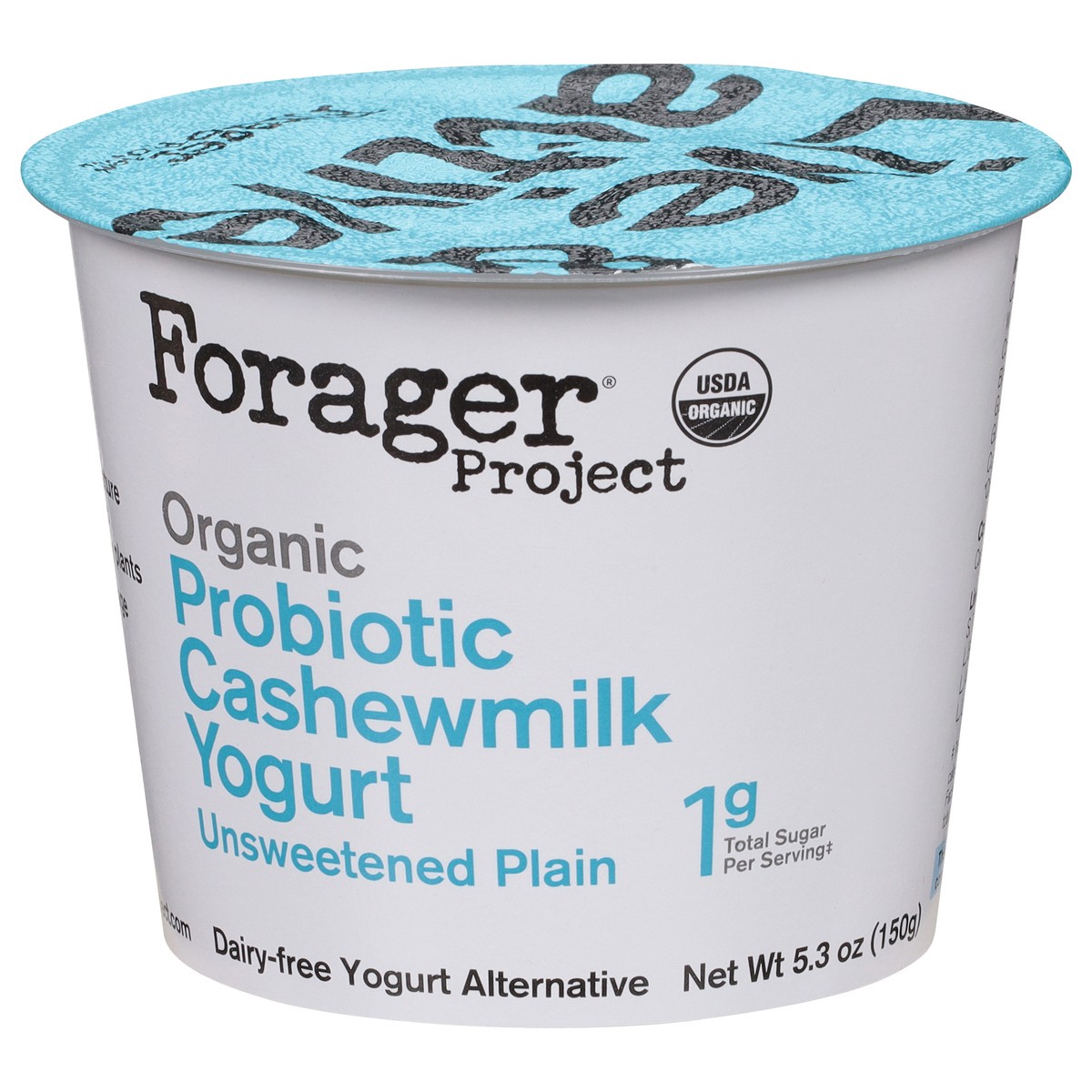 slide 1 of 9, Forager Project Probiotic Organic Unsweetened Plain Cashewmilk Yogurt 5.3 oz, 5.3 oz