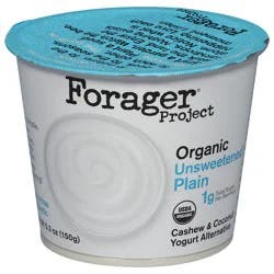 Forager Project Dairy-Free Organic Probiotic Cashew & Coconut Unsweetened Plain Yogurt Alternative 5.3 oz