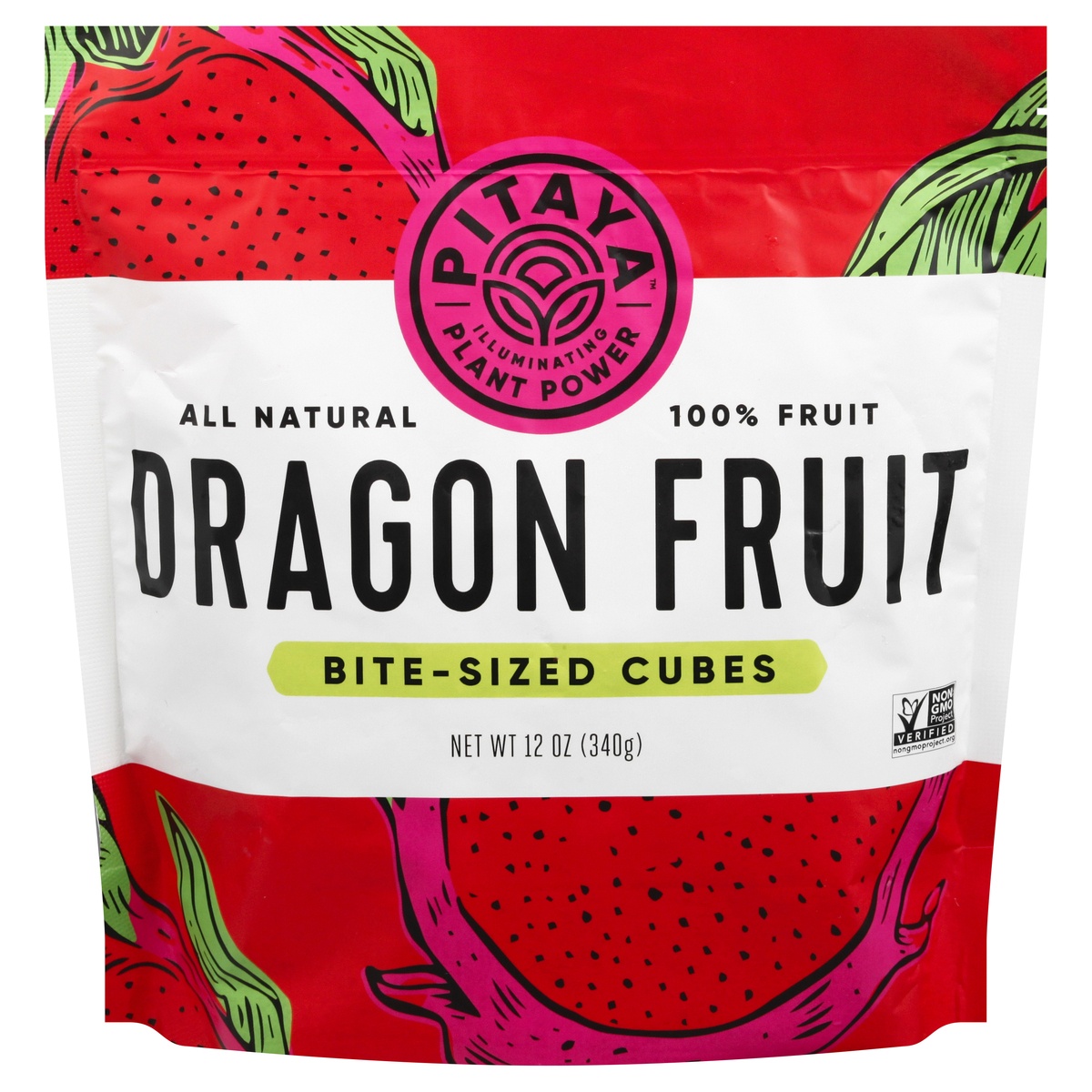slide 1 of 1, Pitaya Plus Frozen Dragon Fruit Bite Size Cubes, 12 oz