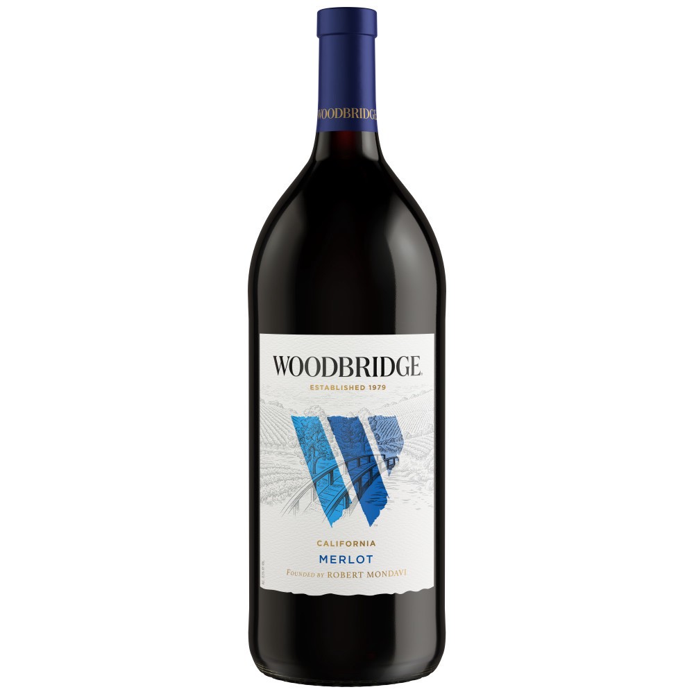 slide 1 of 9, Woodbridge by Robert Mondavi Merlot Red Wine, 1.5 L Bottle, 50.72 fl oz