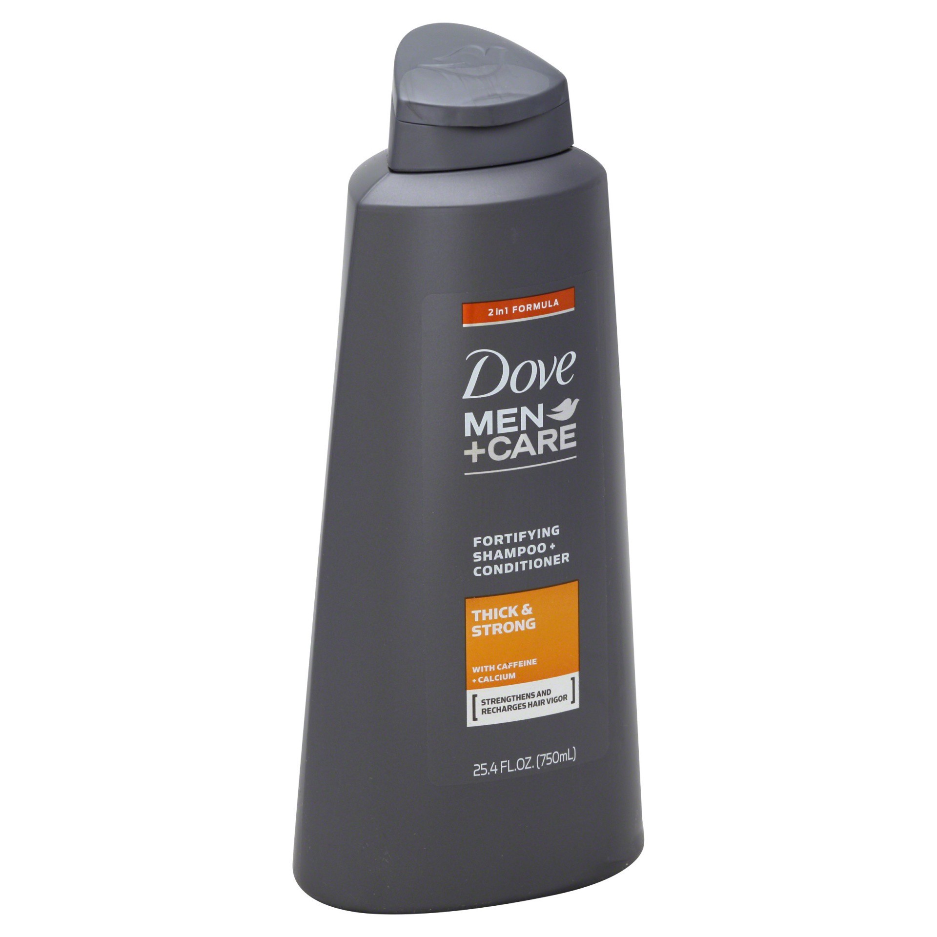 slide 1 of 2, Dove Men+Care 2 in 1 Shampoo And Conditioner Thick And Strong, 25.4 oz