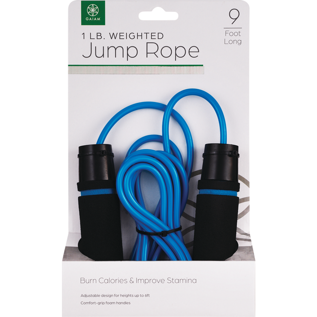 slide 1 of 1, Gaiam 1Lb Weighted Jump Rope, 1 ct