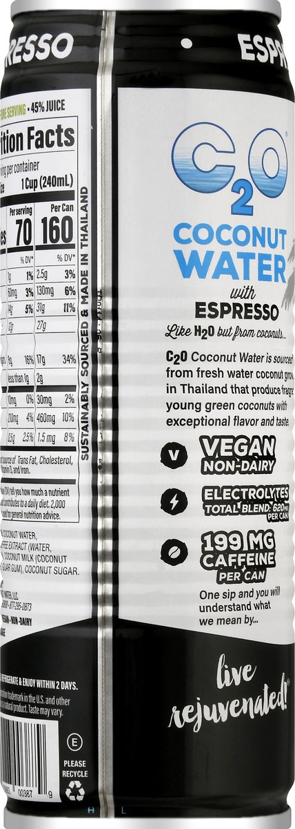 slide 4 of 9, C2O With Espresso Coconut Water 17.5 oz, 17.5 oz