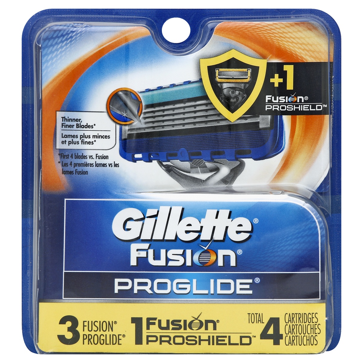 slide 1 of 1, Gillette Fusion5 ProGlide Razor Cartridge, 4 ct