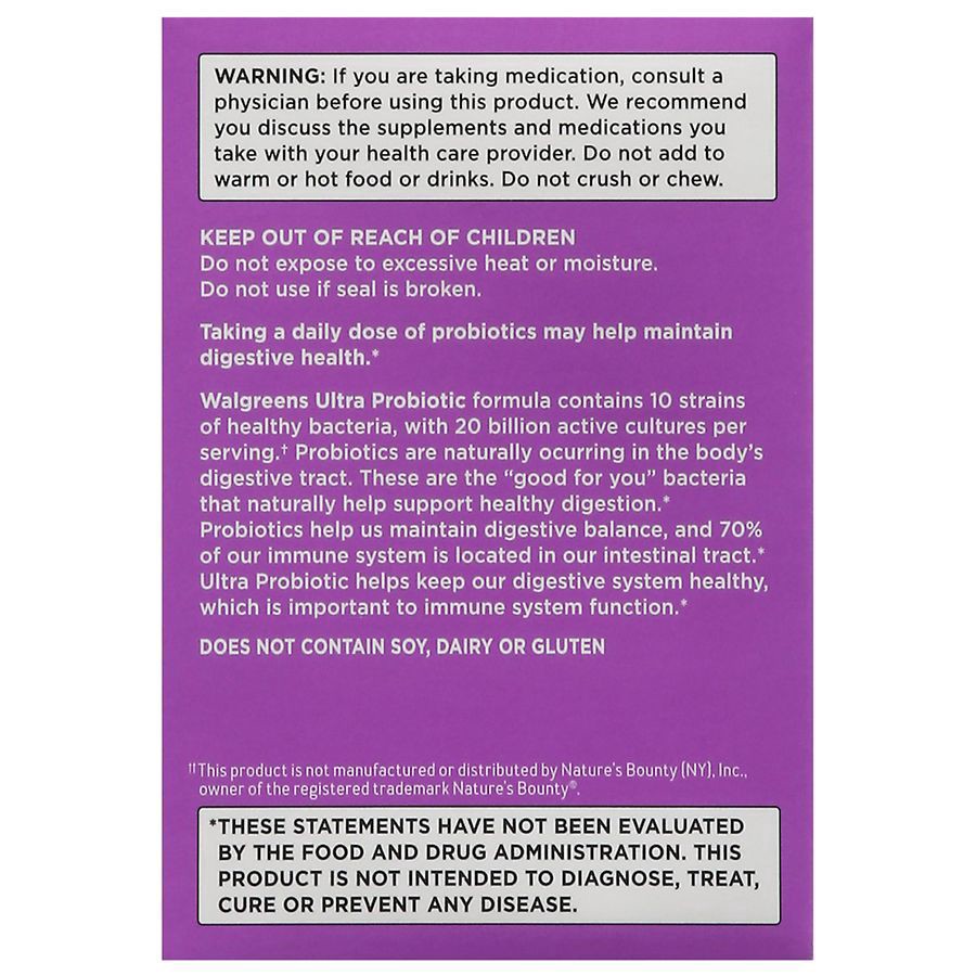 slide 4 of 5, Walgreens Ultra Probiotic Capsules, 60 ct