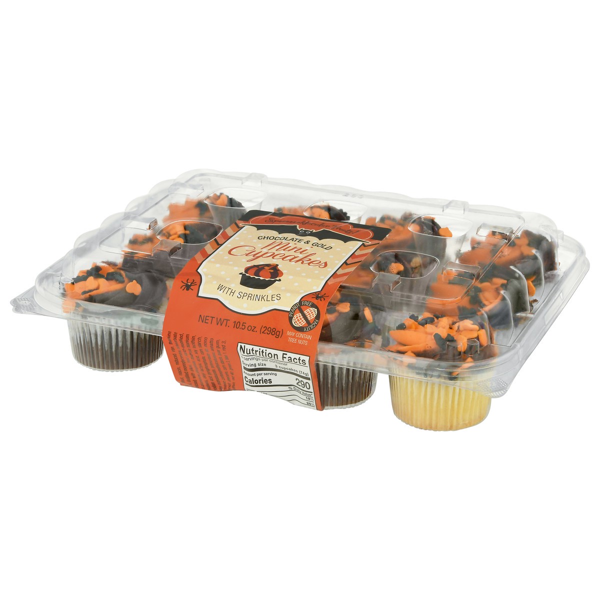 slide 7 of 9, LaBree's Bakery Mini Chocolate & Gold Cupcakes 10.5 oz, 10.5 oz