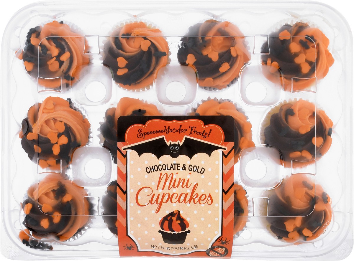 slide 4 of 9, LaBree's Bakery Mini Chocolate & Gold Cupcakes 10.5 oz, 10.5 oz