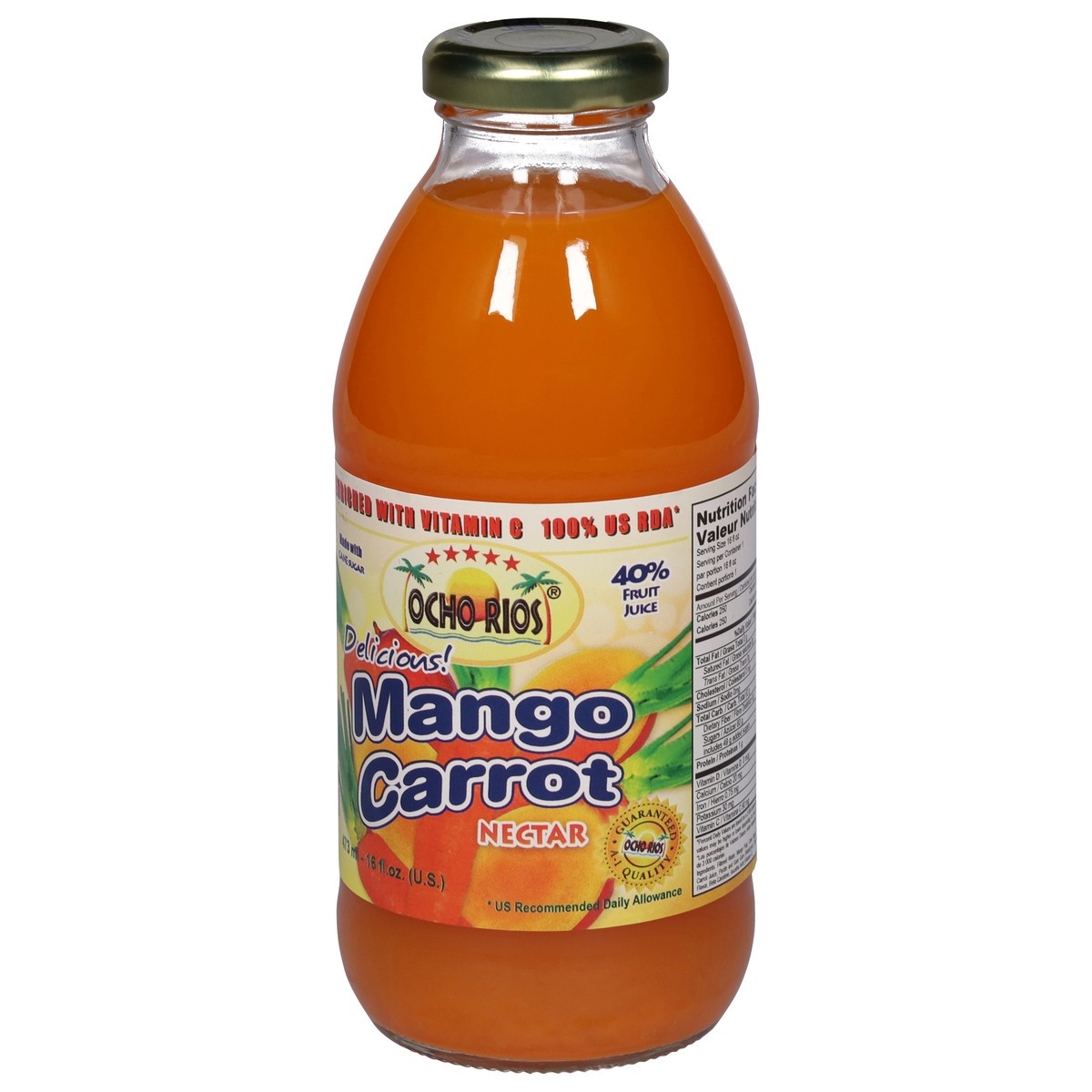slide 9 of 9, Ocho Rios Mango Carrot Nectar- 16 oz, 16 oz