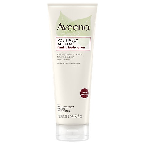 slide 1 of 1, Aveeno Active Naturals Positively Ageless Lotion Body Firming, 8 oz