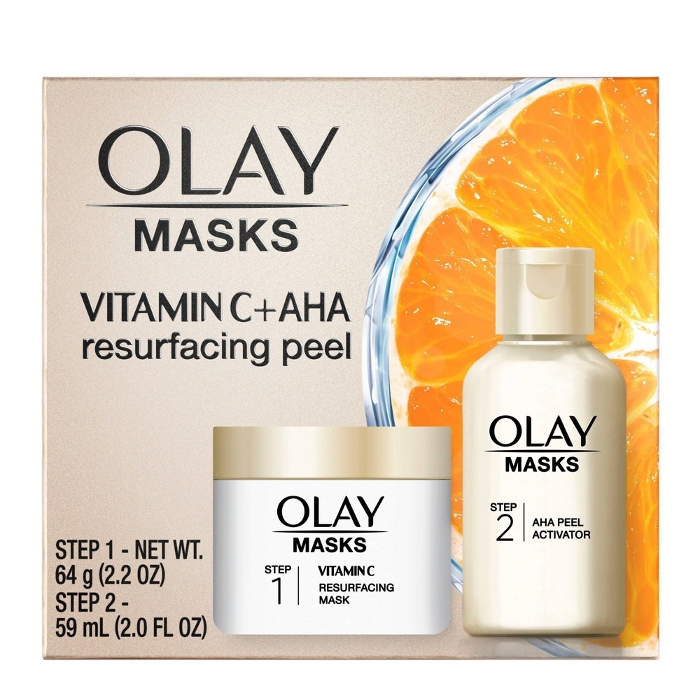 slide 2 of 7, Olay Masks Resurfacing Mask Vitamin C & Peel Activator Aha Pack - Each, 4.2 oz