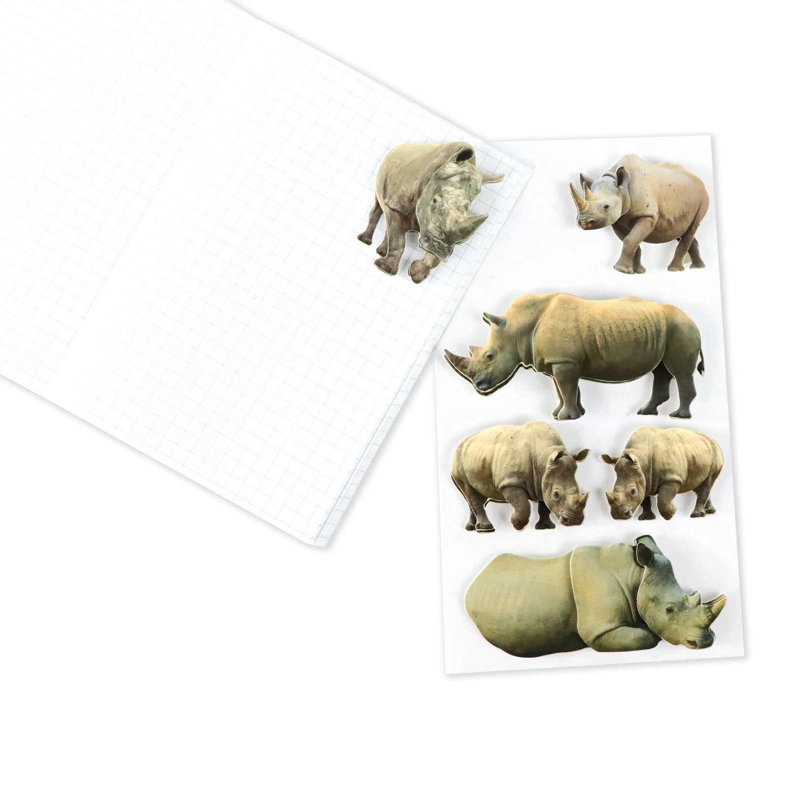 slide 2 of 5, Recollections Rhino Stickers By Recollection, 3.875 in x 7 in