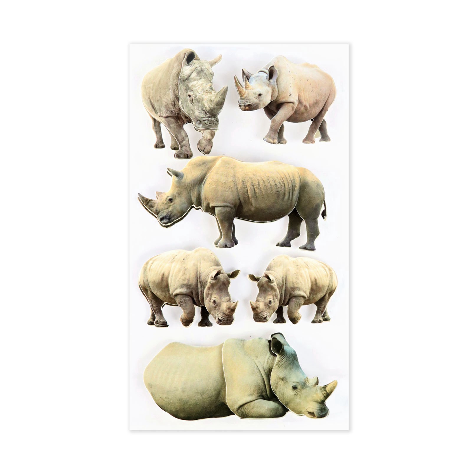 slide 3 of 5, Recollections Rhino Stickers By Recollection, 3.875 in x 7 in