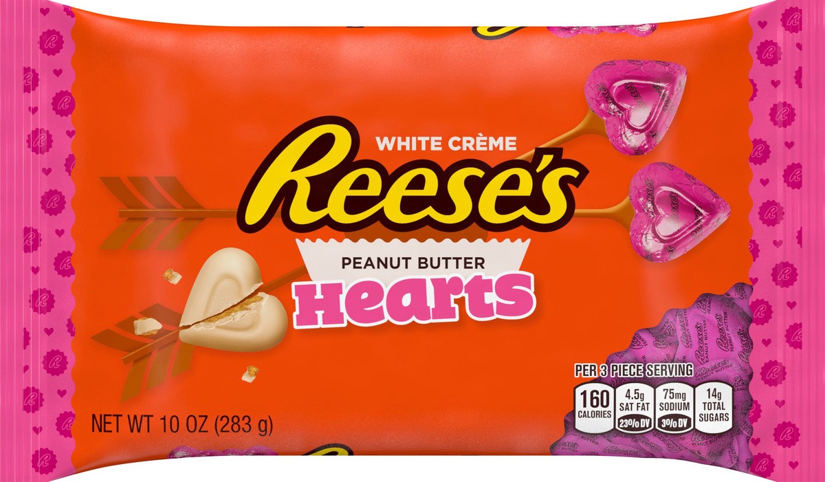 slide 4 of 4, Reese's White Creme Peanut Butter Hearts 10 oz, 10 oz