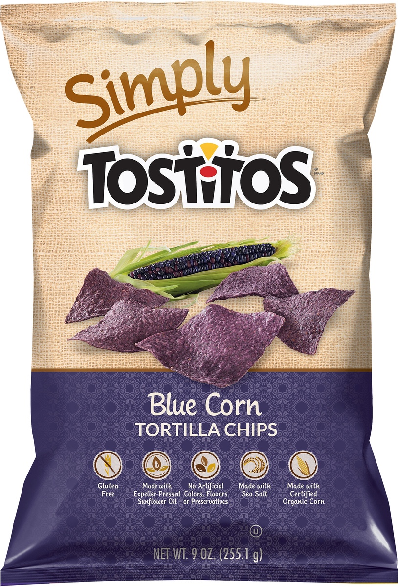 slide 4 of 5, Simply Tostitos Blue Corn Tortilla Chips, 9 oz