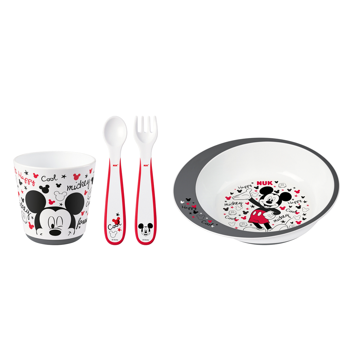 slide 1 of 1, Nuk Mickey Mouse Tableware Set, 1 ct