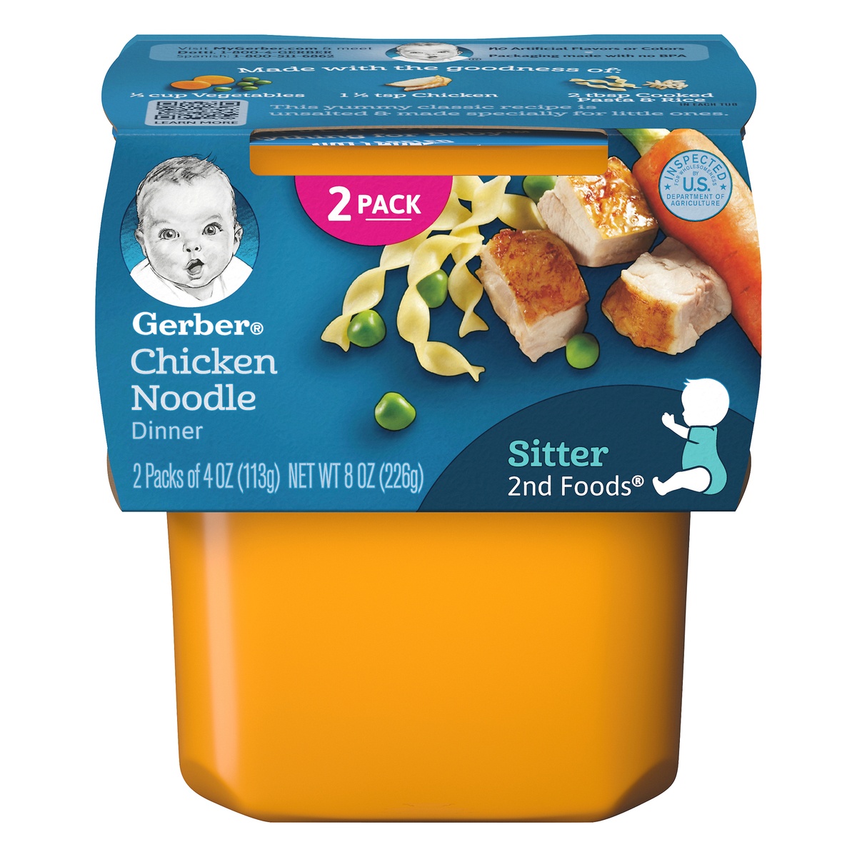 slide 11 of 11, Gerber 2nd Foods, Chicken Noodle, 2 ct; 4 oz