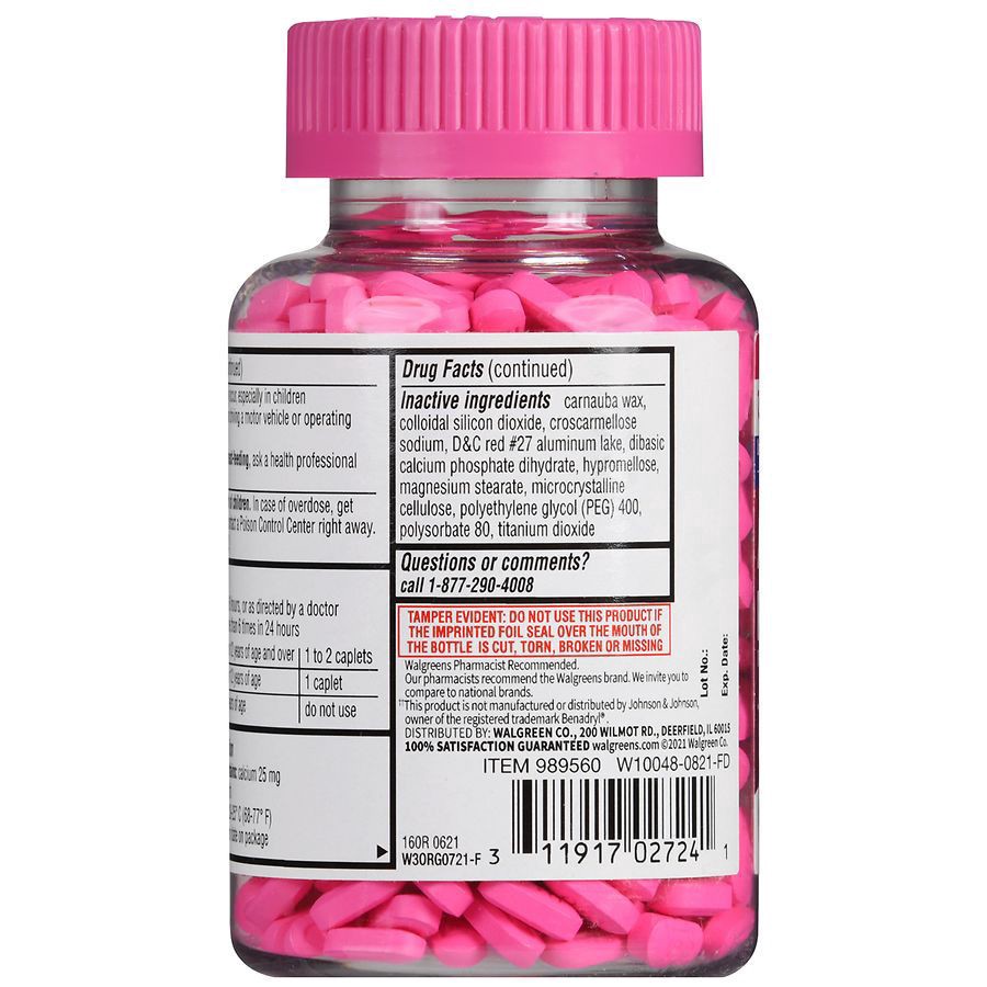 slide 4 of 5, Walgreens Allergy Relief Caplets, 600 ct