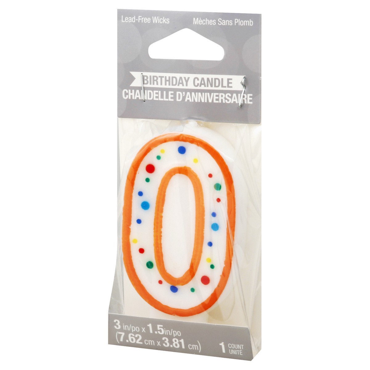 slide 3 of 9, Creative Converting 3 Inch Polka Dots Birthday Candle 1 ea, 1 ct