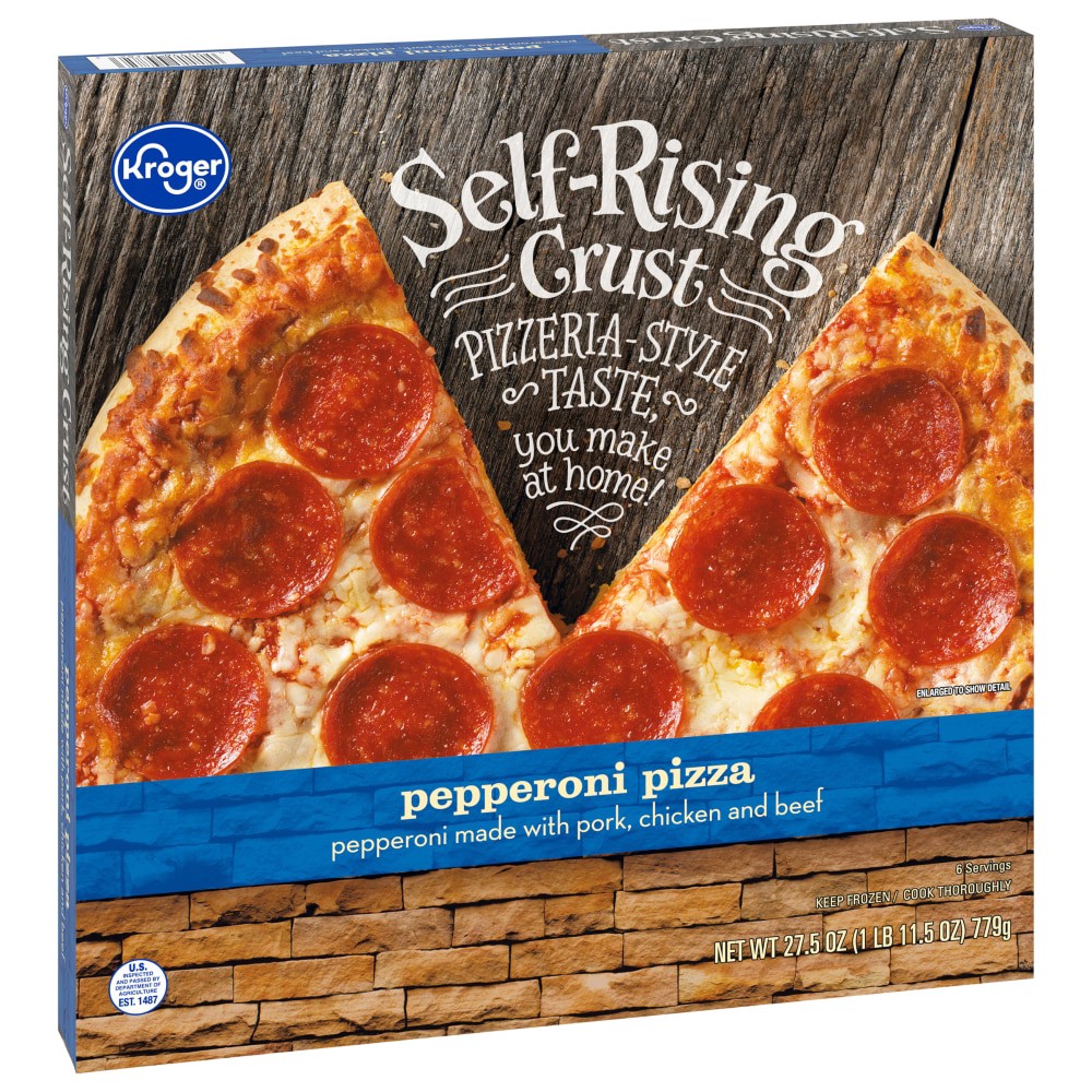 slide 1 of 5, Kroger Pepperoni Frozen Pizza, 27.5 oz