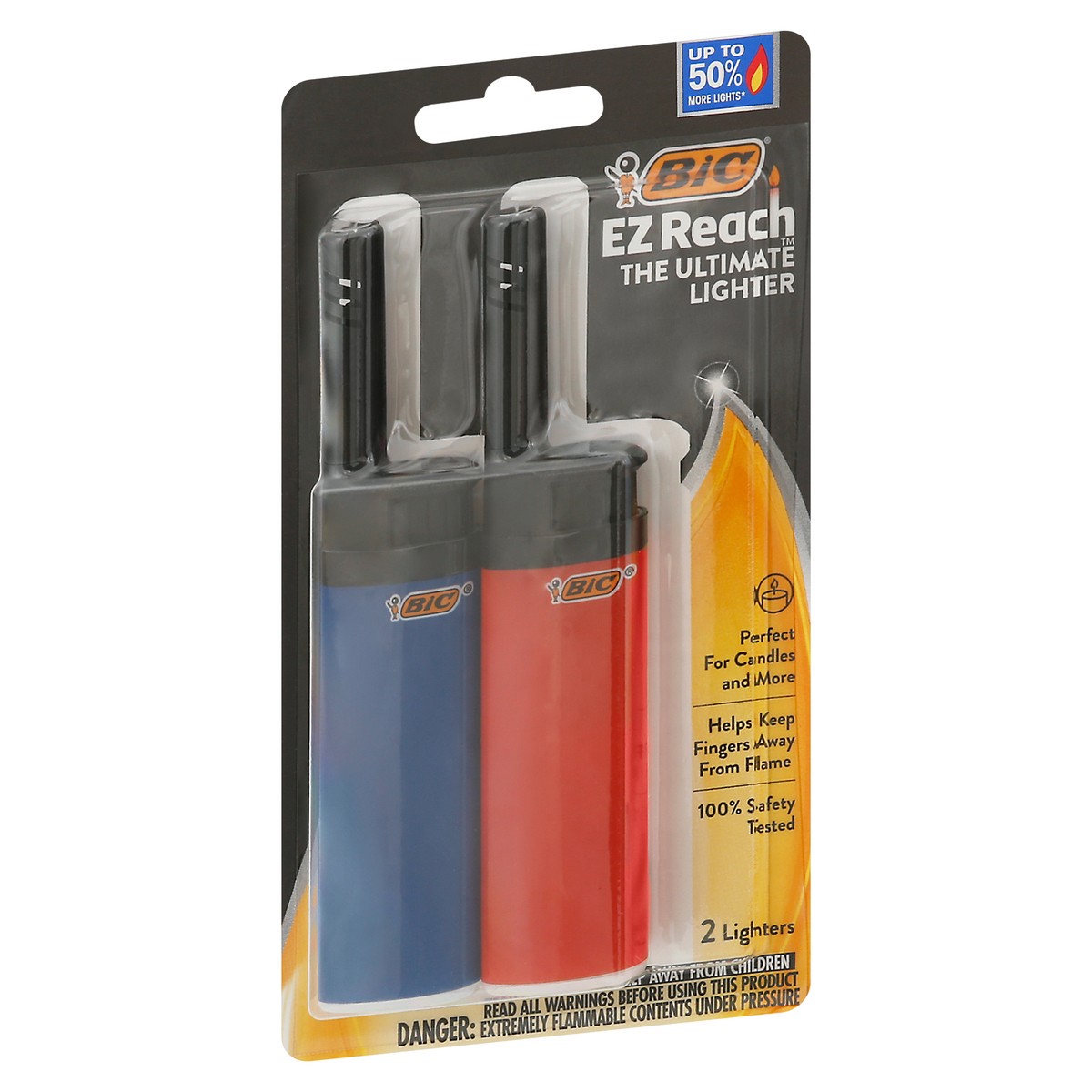 slide 9 of 9, BIC EZ Reach Lighter 2 ea, 1 ct