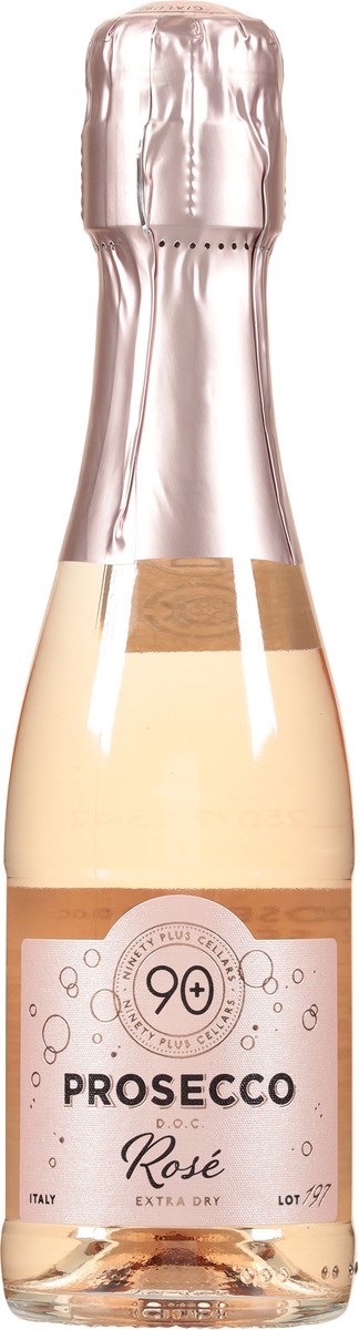 slide 2 of 11, 90+ Cellars Prosecco Rose (single), 187 ml