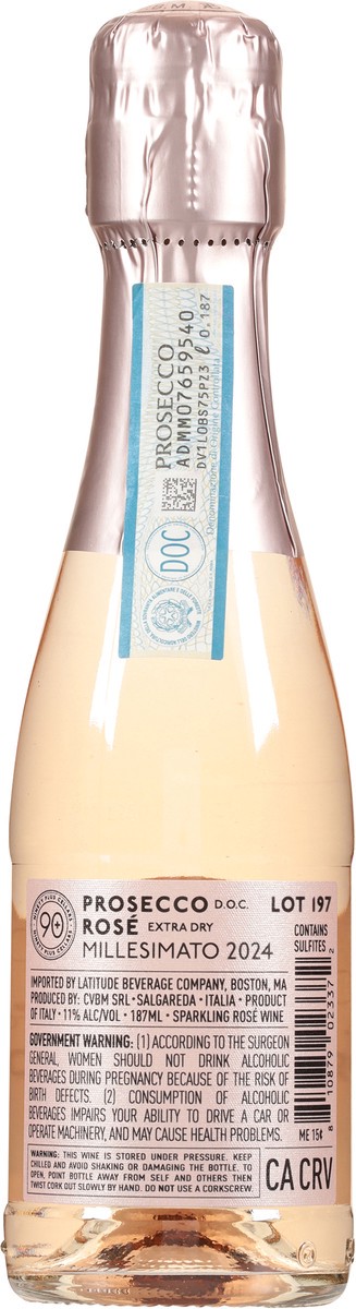 slide 8 of 11, 90+ Cellars Prosecco Rose (single), 187 ml