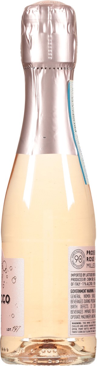 slide 11 of 11, 90+ Cellars Prosecco Rose (single), 187 ml