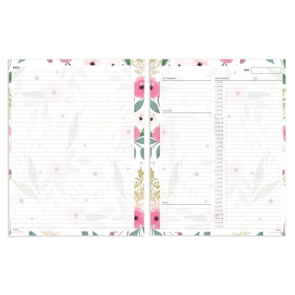 slide 1 of 2, TUL Discbound Undated Daily Refill Pages, Letter Size, 50 Sheets, Floral, 50 ct