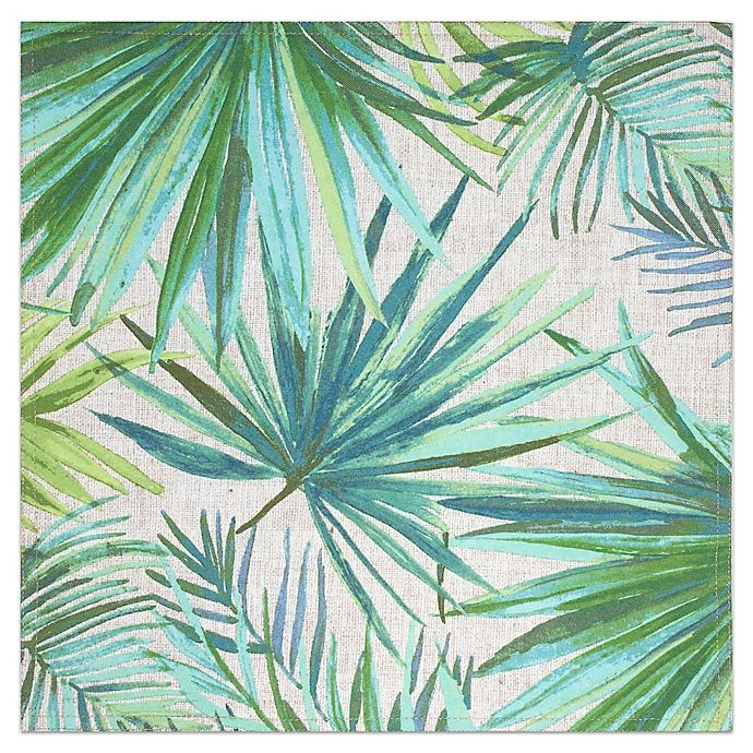 slide 1 of 1, Destination Summer Palm Garden Square Indoor/Outdoor Placemat, 1 ct