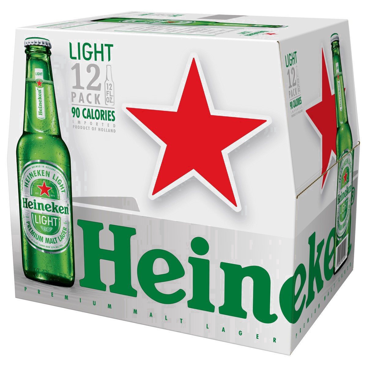 slide 5 of 25, Heineken Light Lager Beer, 12 Pack, 12 fl oz Bottles, 12 oz
