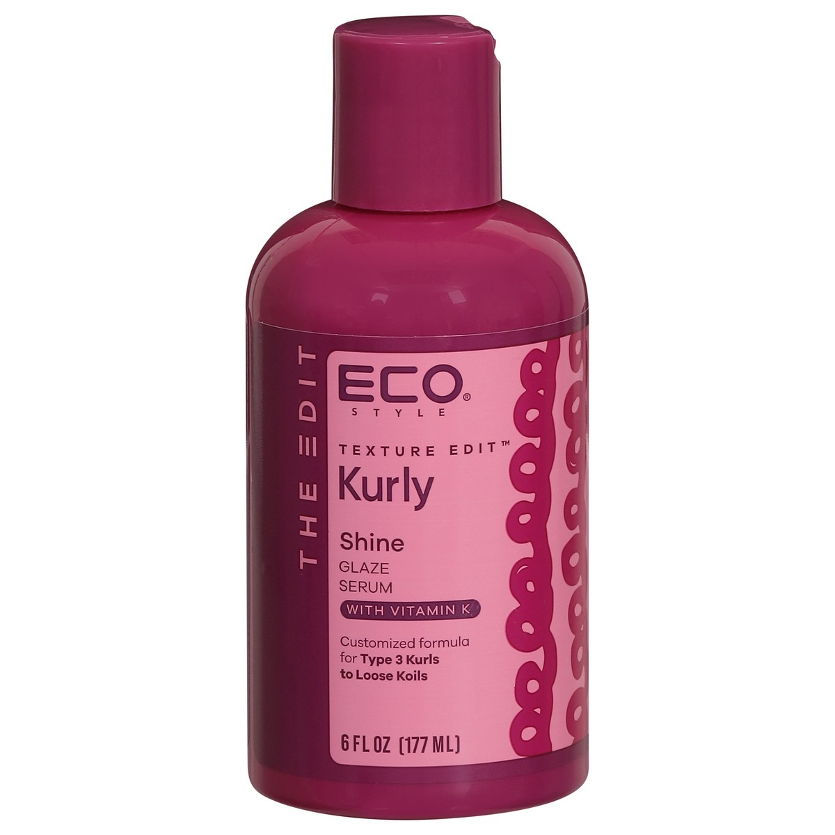 slide 4 of 4, Eco Styler Texture Edit Kurly Shine Glaze Serum with Vitamin K 6 fl oz, 6 fl oz