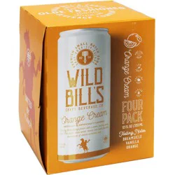 Wild Bills Orange Cream Craft Soda - 4-48 fl oz