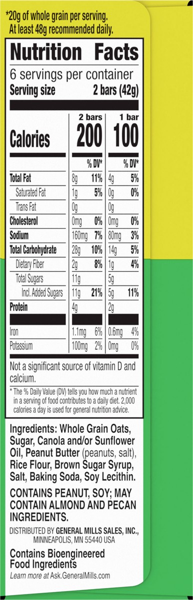 slide 8 of 13, Nature Valley Crunchy Granola Bars, Peanut Butter, 12 Bars, 8.94 OZ (6 Pouches), 6 ct