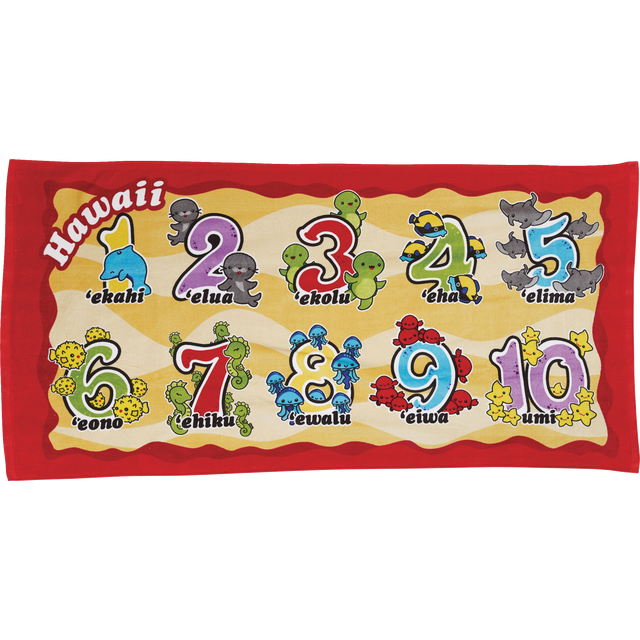 slide 1 of 1, Beach Towel Number Sealife 30x60 - EA, 1 ct